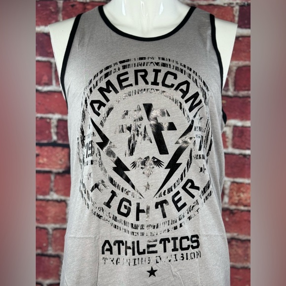 American Fighter Other - American Fighter MMA Men's Graphic Tank Top -Size: Large-Light Gray / Black -NWT